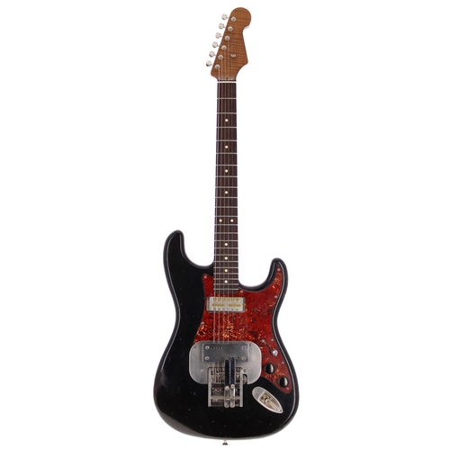 440 - Custom Build S Type electric guitar comprising good quality parts; Body: black finished light relic ... 