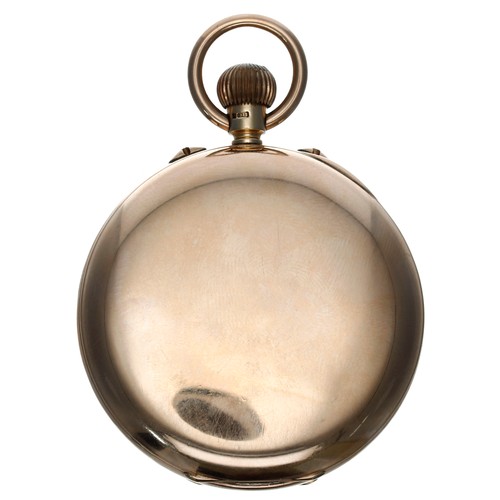 561 - Barraud & Lunds 9ct lever half hunter pocket watch, London 1926, gilt three quarter plate fusee ... 