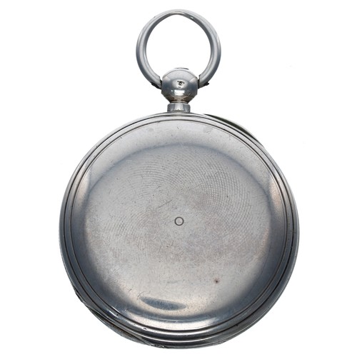 696 - Victorian silver fusee lever hunter pocket watch, London 1871, unsigned movement, no. 6710, dust cov... 