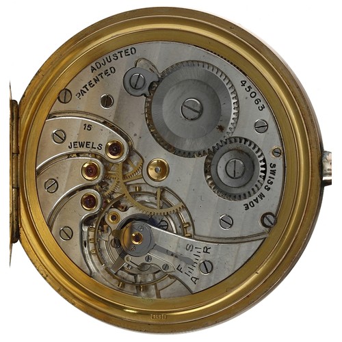 629 - J.W. Benson 9ct lever dress pocket watch, London 1933, signed 15 jewel adjusted patented movement, n... 