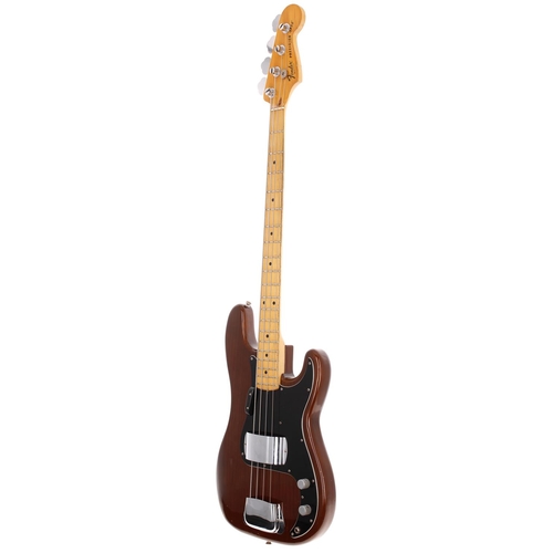 2 - 1978 Fender Precision Bass guitar, made in USA; Body: brown finish, finish wear to arm contour, furt... 