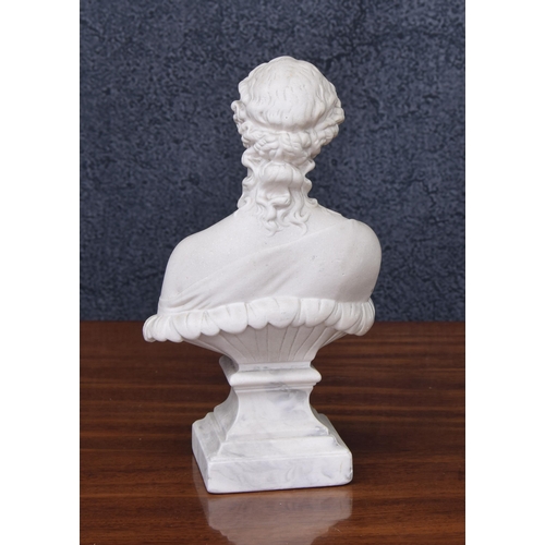 65 - Good Decorative alabaster figural bust sculpture of Clytie, after Delpech, with the inset seal of 'S... 