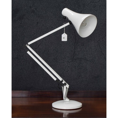 86 - Anglepoise Model 90 desk lamp, made in England, white-** this lamp was working at the time of consig... 