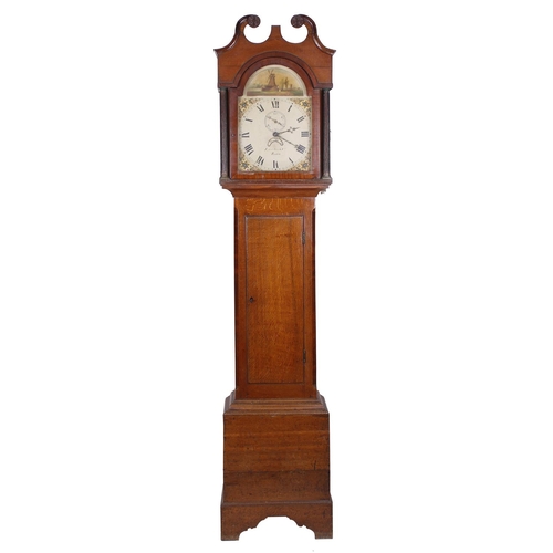 1822 - Oak thirty hour longcase clock, the 12