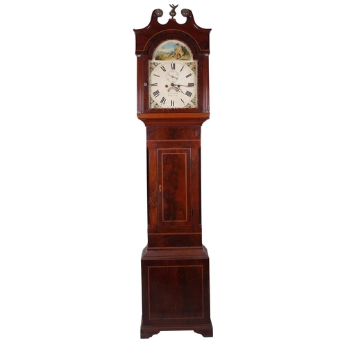 1824 - Mahogany thirty hour longcase clock, the 13