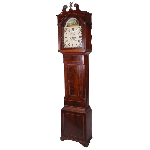 1824 - Mahogany thirty hour longcase clock, the 13