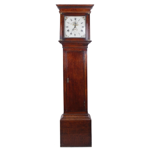 1830 - Oak thirty hour longcase clock, the 11