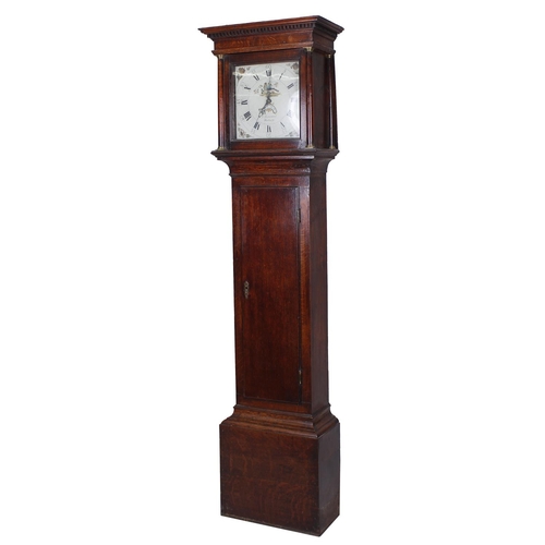 1830 - Oak thirty hour longcase clock, the 11