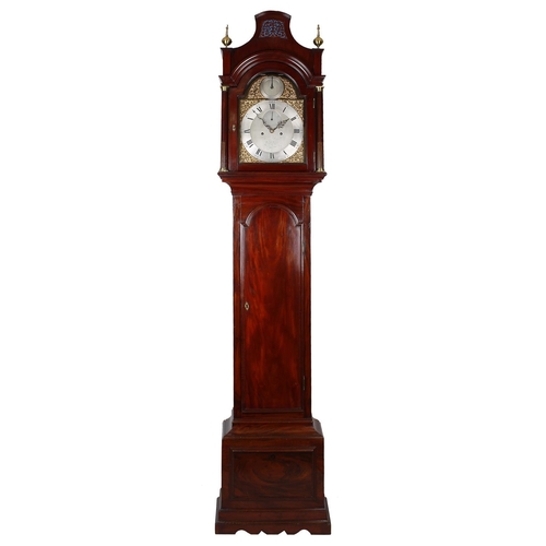 1825 - Good mahogany eight day longcase clock with five pillar movement, the 12