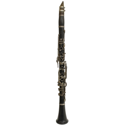 1817 - African blackwood Oehler system Bb clarinet with played keywork, signed F.Arthur, Uebel, Markneukirc... 