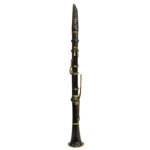 1819 - Cocuswood Bb clarinet with ten brass keys, signed Margueritat, 21 Bd Bonne Nouvelle, Paris, made cir... 