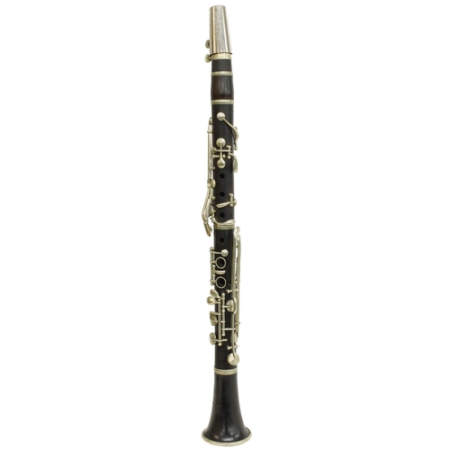 1823 - African blackwood simple system C clarinet with maillechort keywork, signed Jerome, Thibouville, Lam... 