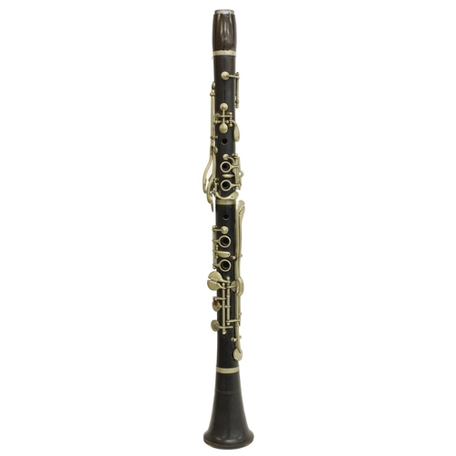 1824 - Two African blackwood Bb clarinets, no maker's mark, made circa 1900 (no mouthpieces) (2)... 