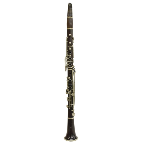 1827 - Cocuswood Bb Carte system Bb clarinet with German silver keywork with eight rollers on touches, sign... 