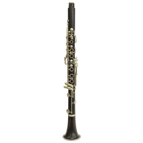 1830 - Boxwood Bb clarinet with five brass keys, signed J.Basta, Schonbach, made circa 1890; also a cocuswo... 