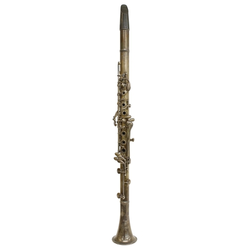 1833 - Sterling silver Boehm system double tube Bb 'thermoclarinet' signed The, Haynes Clarinet, Made by, W... 