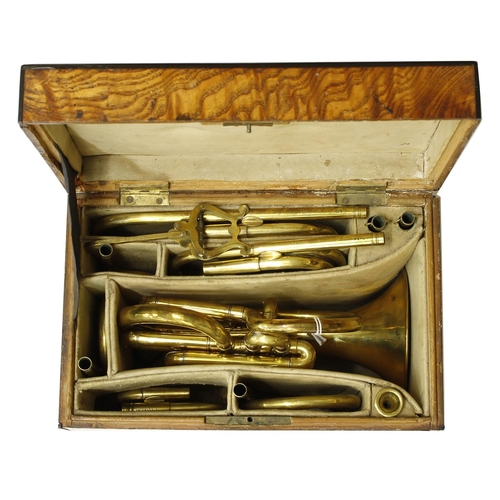 1841 - Brass cornet with three Stoelzel valves, signed Muller, Brevete, Lyon, made circa 1840, bell diamete... 