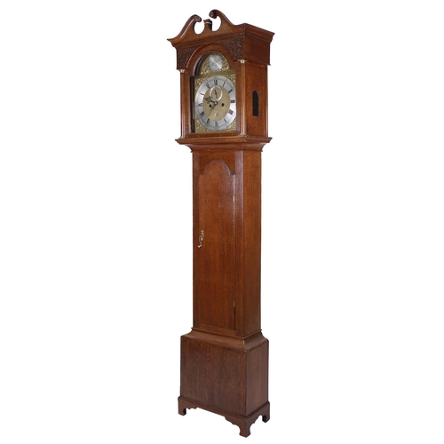 1835 - Oak eight day longcase clock, the 12