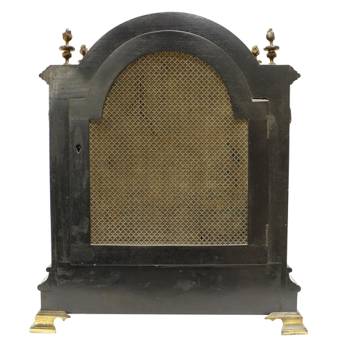 1315 - English ebonised triple fusee boardroom clock, the 8