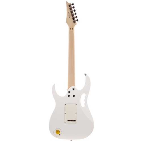 143 - 2003 Ibanez Steve Vai JEM Jr. 555 electric guitar, made in Korea; Body: white finish; Neck: maple; F... 