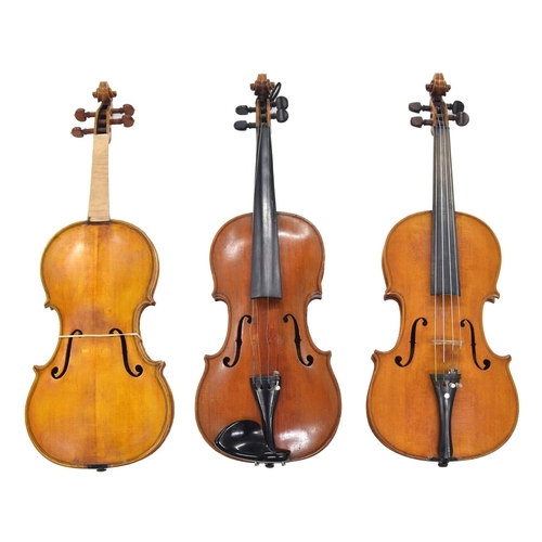 2020 - Three full size violins in need of some restoration (3)