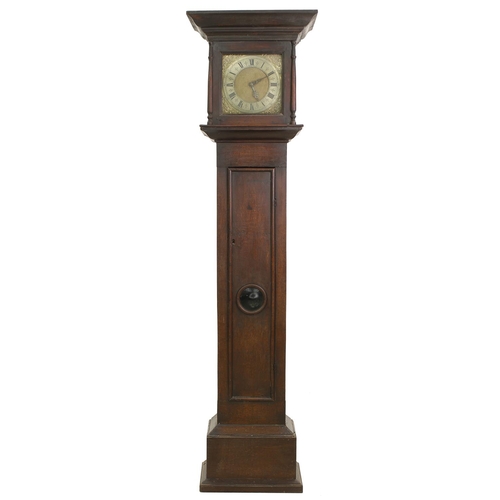 1839 - Early oak thirty hour longcase clock with separate striking train, the 10