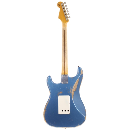11 - 2009 Fender Custom Shop 57 Stratocaster Relic electric guitar, made in USA; Body: Lake Placid blue r... 