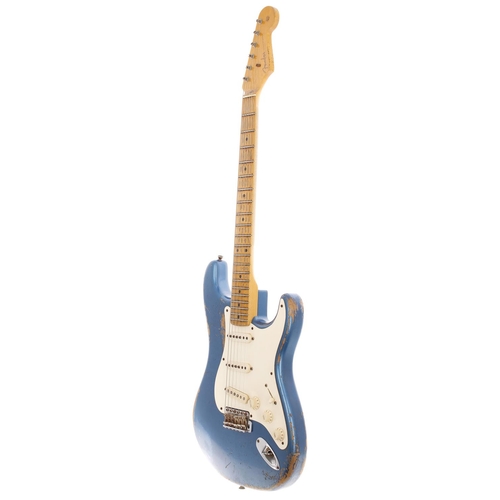11 - 2009 Fender Custom Shop 57 Stratocaster Relic electric guitar, made in USA; Body: Lake Placid blue r... 