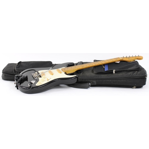 17 - Fender Stratocaster electric guitar, made in Japan (1988-1989); Body: black finish, surface scratche... 