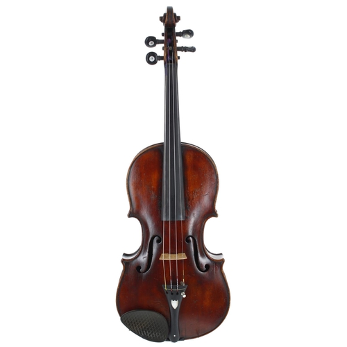 2433 - Late 19th century English violin, 14 5/16