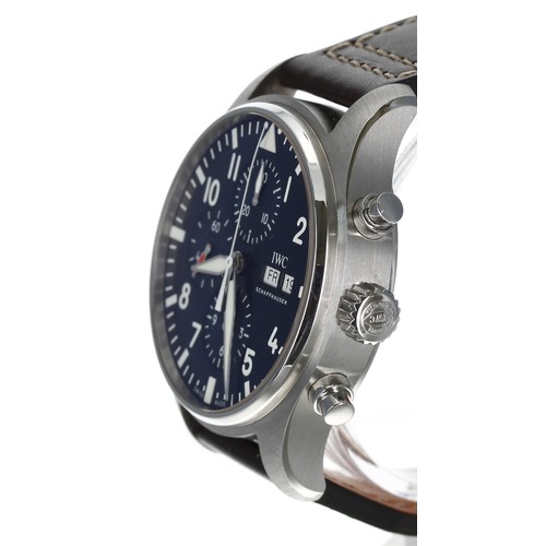 28 - IWC (International Watch Company) Pilot's Chronograph Edition Le Petit Prince automatic stainless st... 