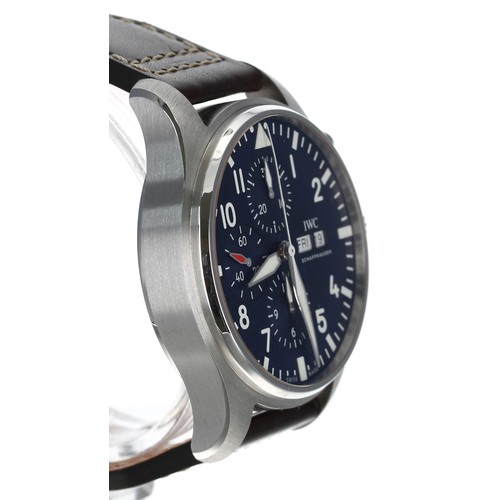 28 - IWC (International Watch Company) Pilot's Chronograph Edition Le Petit Prince automatic stainless st... 