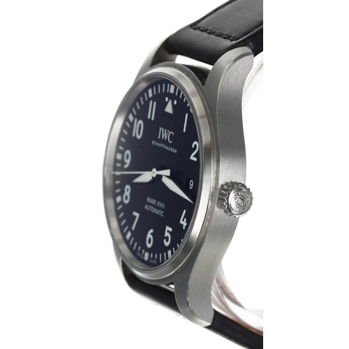 27 - IWC (International Watch Company) Shaffhausen Mark XVIII automatic stainless steel gentleman's wrist... 