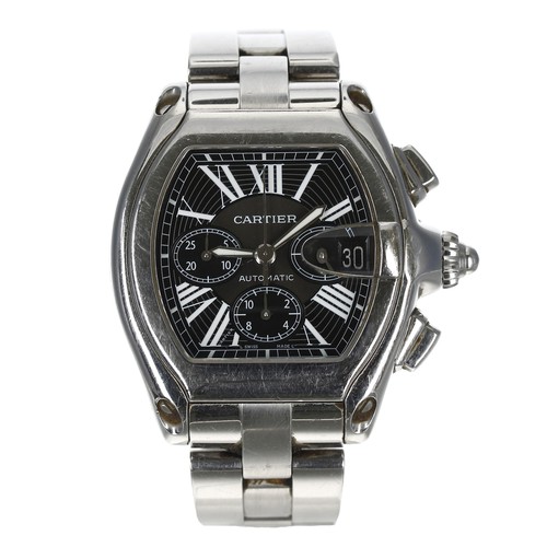 34 - Cartier Roadster XL chronograph automatic stainless steel gentleman's wristwatch, reference no. 2618... 