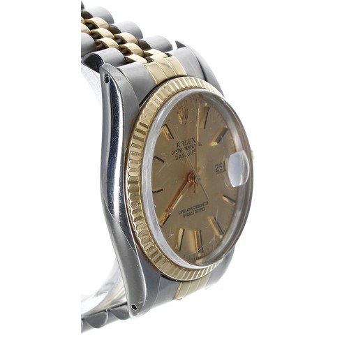 18 - Rolex Oyster Perpetual Datejust gold and stainless steel gentleman's wristwatch, reference no. 16013... 