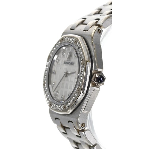 30 - Audemars Piguet Royal Oak Offshore Lady's 18ct white gold and diamond set wristwatch, reference no. ... 