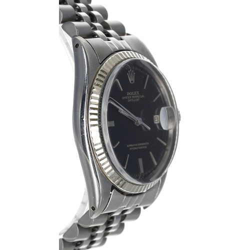 11 - Rolex Oyster Perpetual Datejust 'Gilt' stainless steel gentleman's wristwatch, reference no. 1601, s... 