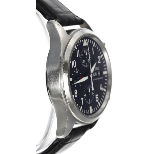 26 - IWC (International Watch Company) Shaffhausen Pilot's Chronograph automatic gentleman's wristwatch, ... 