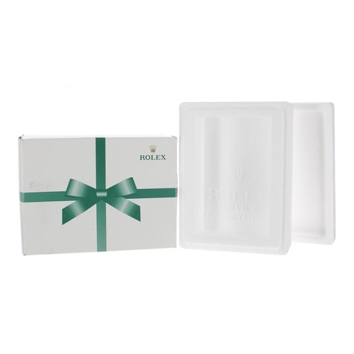 446 - Rolex - Rolex service polystyrene box with outer cover and Rolex service pouch; together with four R... 