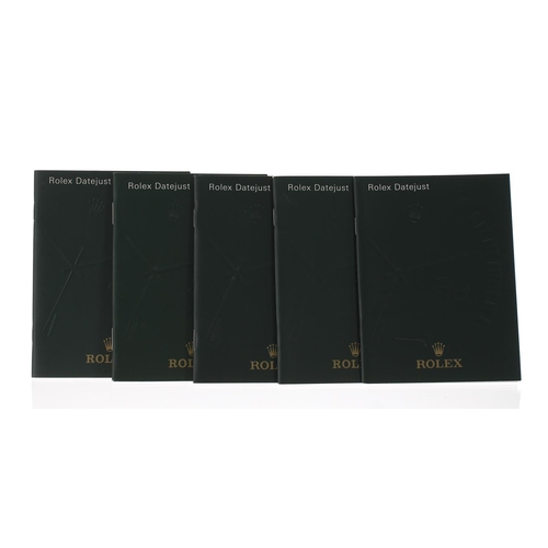 448 - Rolex - Five Rolex Datejust booklets, circa 1999, 2001, 2002 (two copies), 2003-** Note the 1999 boo... 