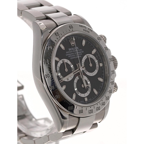 12 - Rolex Oyster Perpetual Cosmograph Daytona stainless steel gentleman's wristwatch, reference no. 1165... 