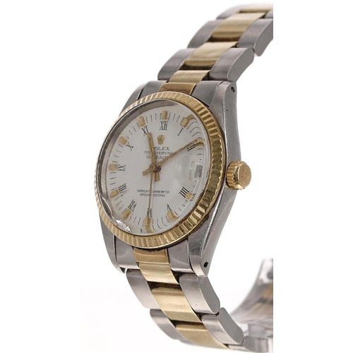 14 - Rolex Oyster Perpetual Datejust gold and stainless steel mid-size wristwatch, reference no. 6827, se... 