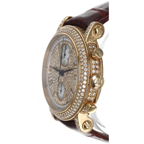 41 - Franck Muller Geneve 18ct rose gold and diamond automatic chronograph gentleman's wristwatch, refere... 