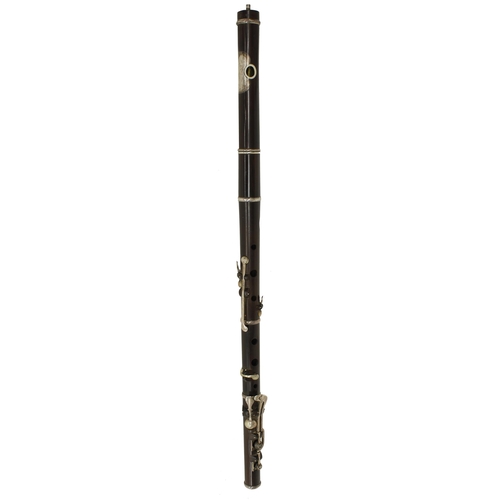 1853 - Cocuswood flute with seven silver keys, signed C.Nicholson's, Improved, 3876, T.Prowse, Hannover Str... 