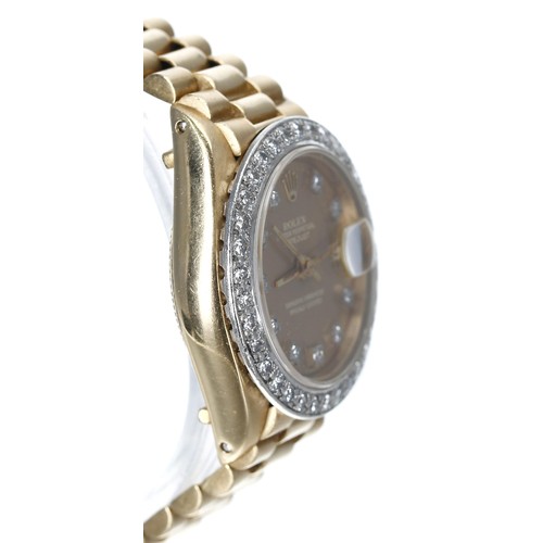 10 - Rolex Oyster Perpetual Datejust 18ct diamond set lady's wristwatch, reference no. 6917, serial no. 6... 