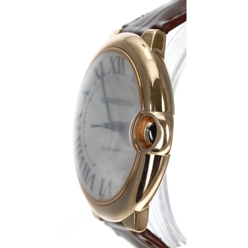 32 - Cartier Ballon Bleu 18ct rose gold automatic gentleman's wristwatch, reference no. 2999, serial no. ... 