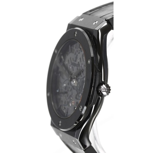 36 - Hublot Classic Fusion Ultra-Thin Skeleton ceramic gentleman's wristwatch, reference no. 515.CM 0140.... 