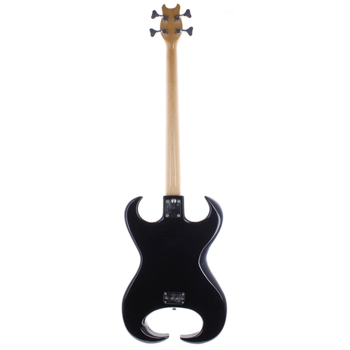 318 - 1980 Burns Scorpion bass guitar, made in England, ser. no. 8xxxx4; Body: black finish, a few surface... 