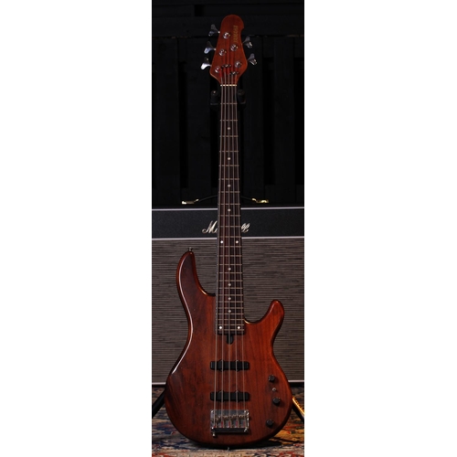 465 - Yamaha BBN5 five string bass guitar, made in Taiwan; Body: natural finish, pick marks, dings and scr... 