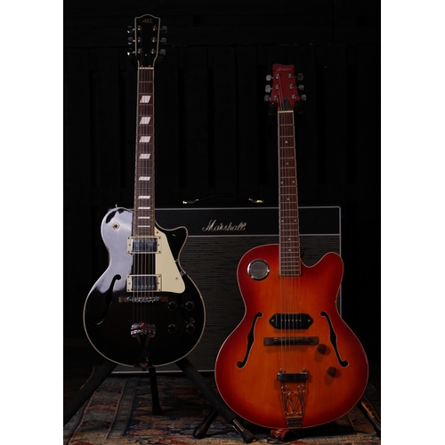 478 - AXL semi-hollow small-bodied electric guitar; together with an Aosen electric guitar (2)... 